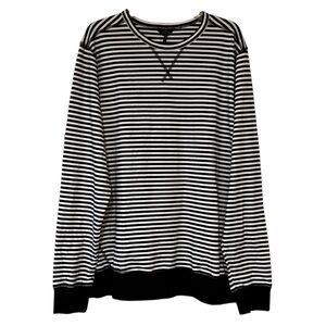 GoodMan Striped Black and White Crewneck Sweater Sz XXL